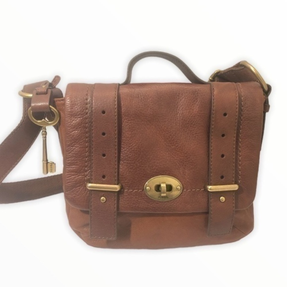 Fossil long live vintage leather messenger bag
